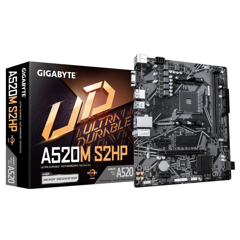 Gigabyte Motherboard A520M S2HP Socket AM4 DDR4 PCIE 3.0 microATX