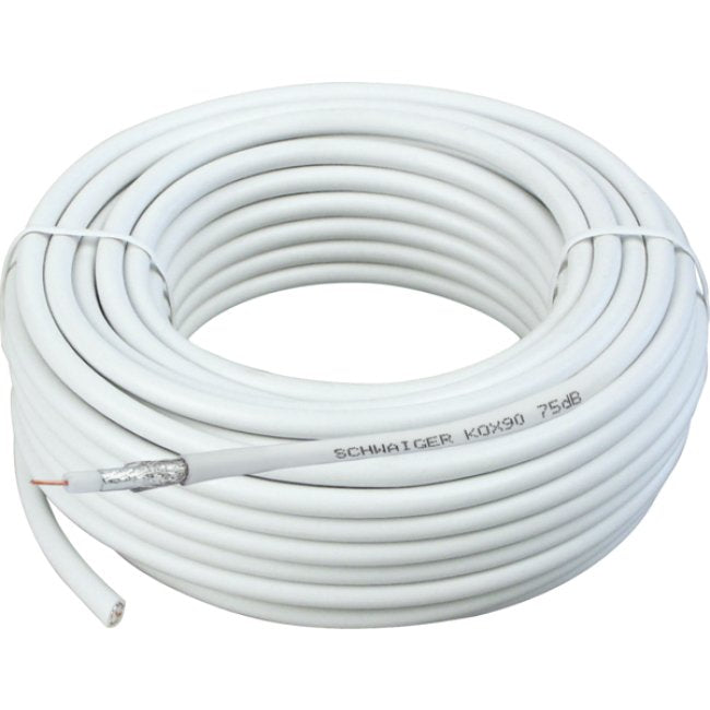 Schwaiger Koaxial-antennen-cable 75 dB 2-VÍAS 7MM 50M White