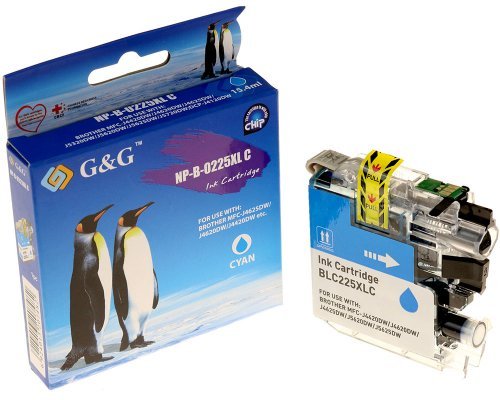 G&g Ink Cartridge Compatible With Brother LC-225XLC Cyan