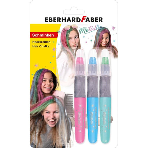 Eberhard Faber Pack 3 Tizas Metallic Hair + 1 Mini Comb - Aplicar Sobre Hair Seco - Utilice — image 1