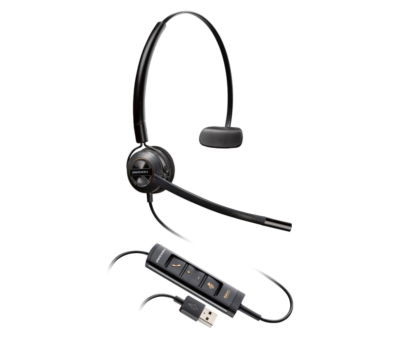 Poly Encorepro 545 Encorepro 500 Series Auricular Oreja Convertible Cableado USB-A Negro Certificado Skype Emp