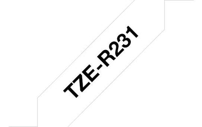 Brother TZER231,NEGRO Sobre White Roll (1,2CM X 4M) 1 Bobina(s) Tape P-touch PT-D200, D450, D800, E550, H110, — image 1