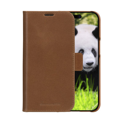 DBRAMANTE1928 Lynge Case With Cover Phone Mobile Phone Compatibilidad With Magsafe Leather Grano Entero Brown  — image 1