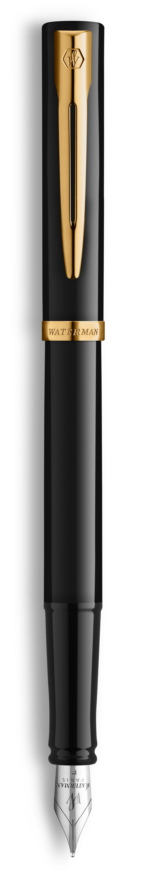 Waterman Pluma Estilográfica Impression Black Lack Gt M Blue Box Of Regalo — image 1
