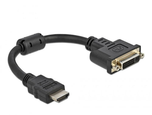 Delock Adapter HDMI Male a DVI 24 + 5 Female 4K 30 HZ 20CM — image 1