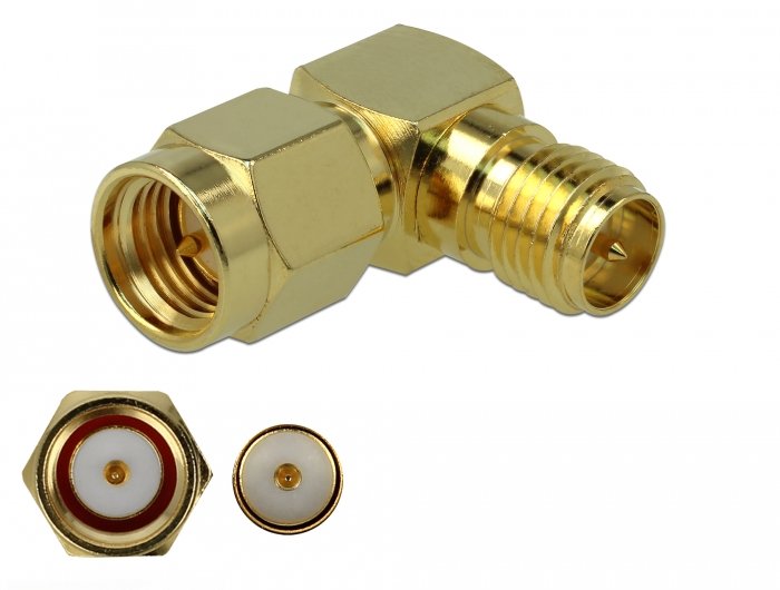 Delock Adaptador Sma Male a Rp-sma Female 90° 3GHZ