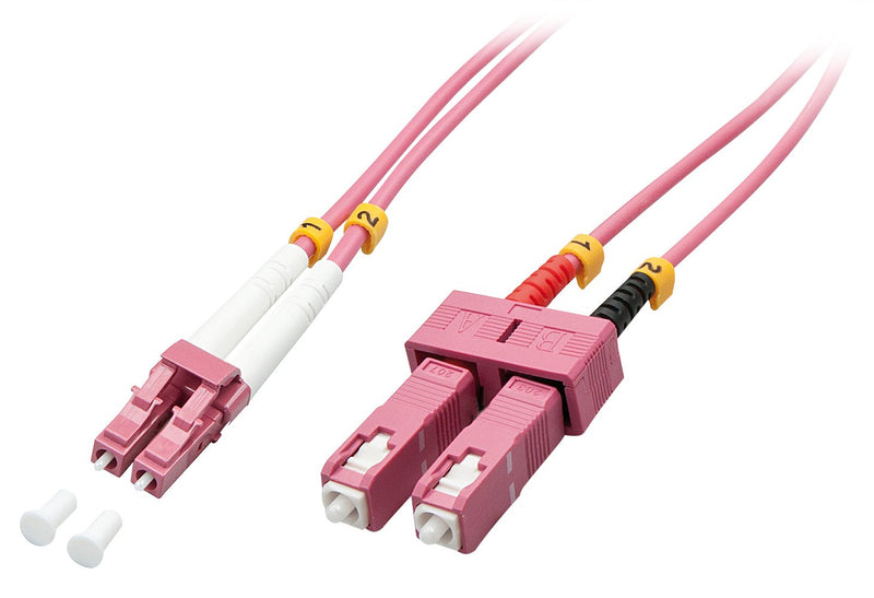 Lindy 46362 Cable Fibre Optic 3M Lc Sc OM4 Pink