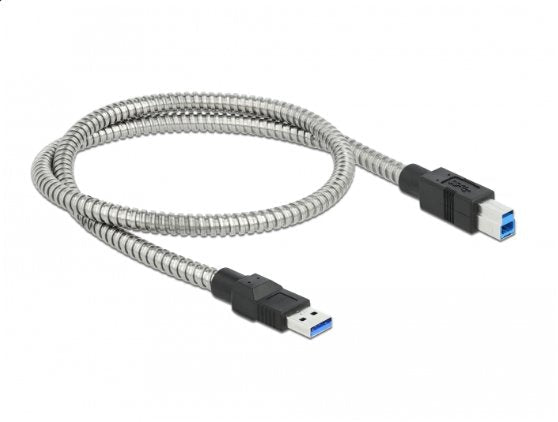 Delock USB Cable 3.2 Gen 1 Type a - Type B Printer M/M With Cover Metálica 0,5M