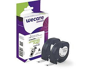 Armor Label White Texto Black Dymo Letratag Plast 12MMX4M — image 1