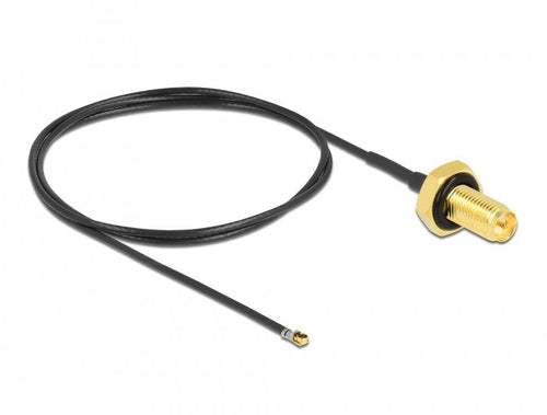 Delock Cable Antenna Rp-sma Connector Female Assembly a Mhf 4L Lk Connector Male 1.37 50CM Gewindelnge 10MM Pr — image 1