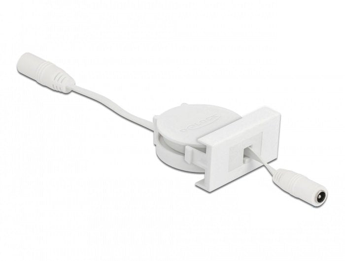 Delock Cable Retractable Power Módulo Easy 45 DC 5,5 X 2,1MM Female / Female White