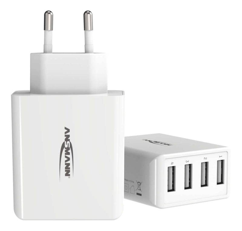 Ansmann Charger Wall USB 5V DC 3000MA 30W 4x USB White