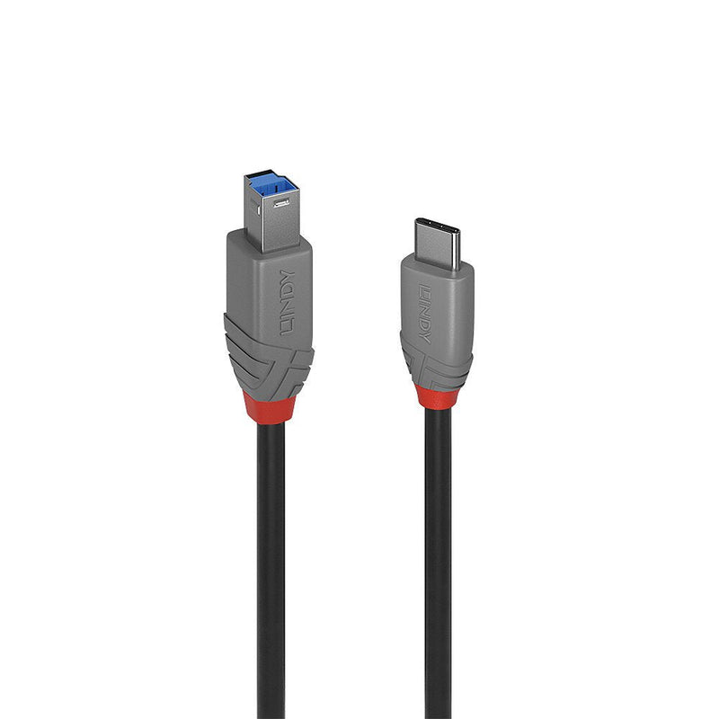 Lindy USB Cable 3.2 Type-c a B 3M, Line Antracita