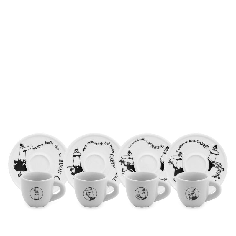Bialetti Set Of 4 Cups Moka Carosello