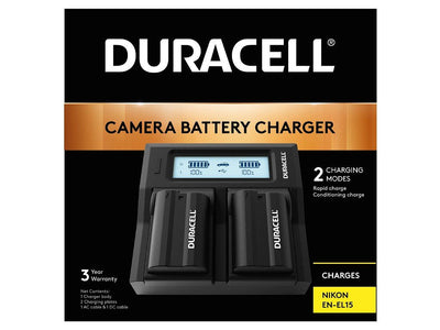 Duracell LED Dual Dslr Battery Charger For Nikon EN-EL15 DRN6113 — image 1