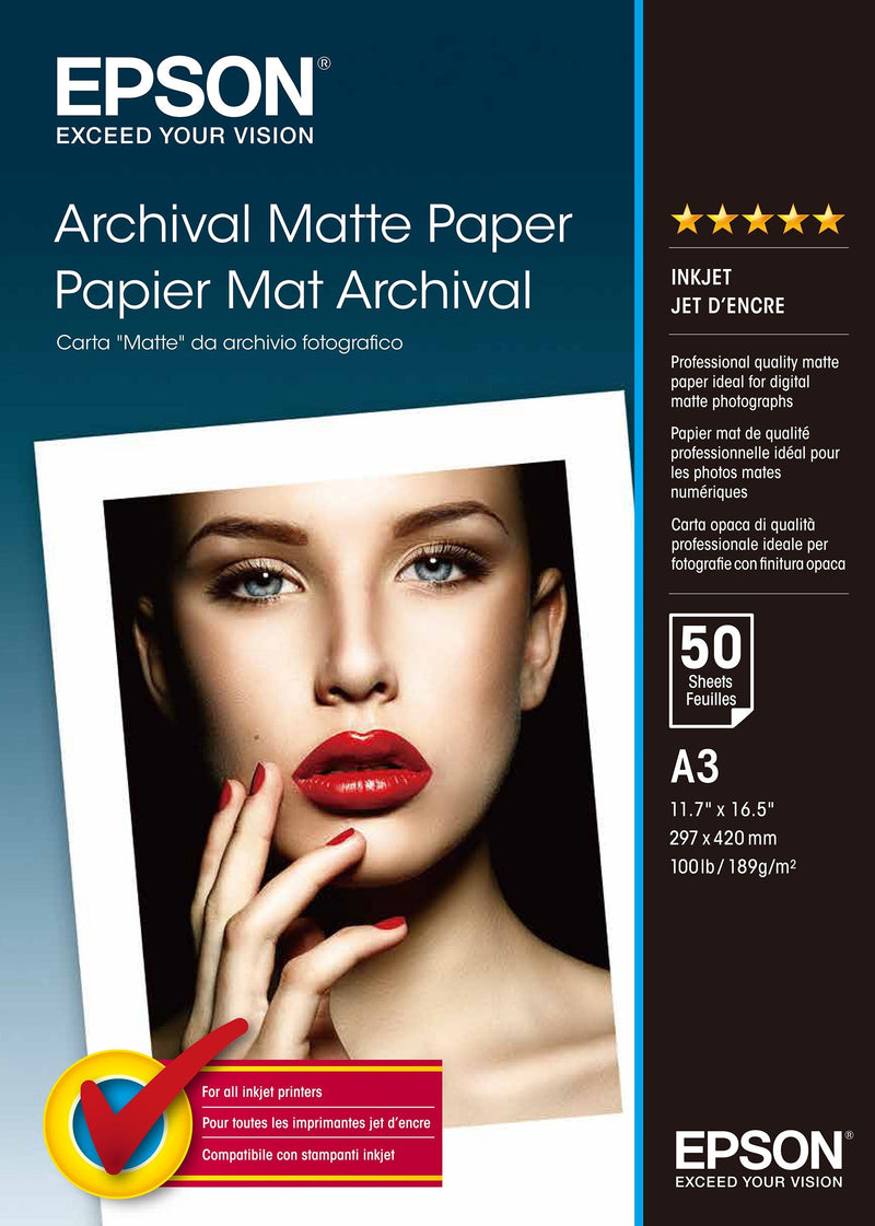 Epson Genuine Paper Inkjet Matt A3 50 Hojas