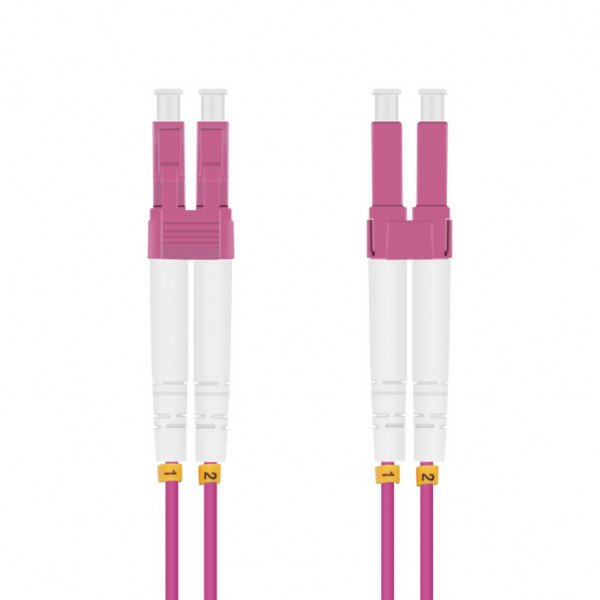 Helos Lwl Network Cable Lc/Lc Duplex 50/125?M OM4 Erikavioletat 1,5M