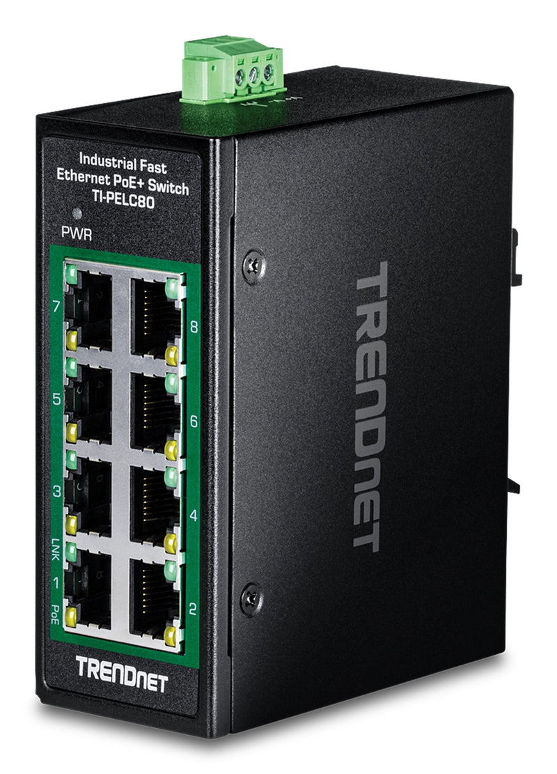 Trendnet TI-PELC80 Switch No Administrado Fast Ethernet (10/100) Energía Sobre Ethernet (PoE) Black