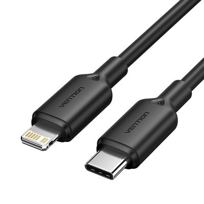Vention USB Cable 2.0 Type-c Lightning Lakbf USB Type-c Male Lightning Male Up To 27W 480Mbps 1M Black