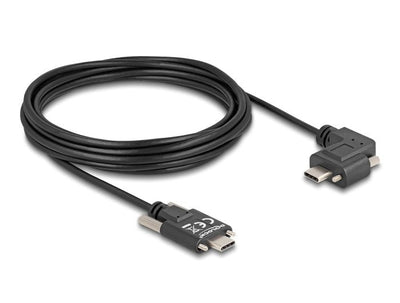 Delock 80959 USB Cable 2.0 USB Type-c™ Male With Screws a USB Type-c™ Male With Screws Acodado a Izquierda / D — image 1