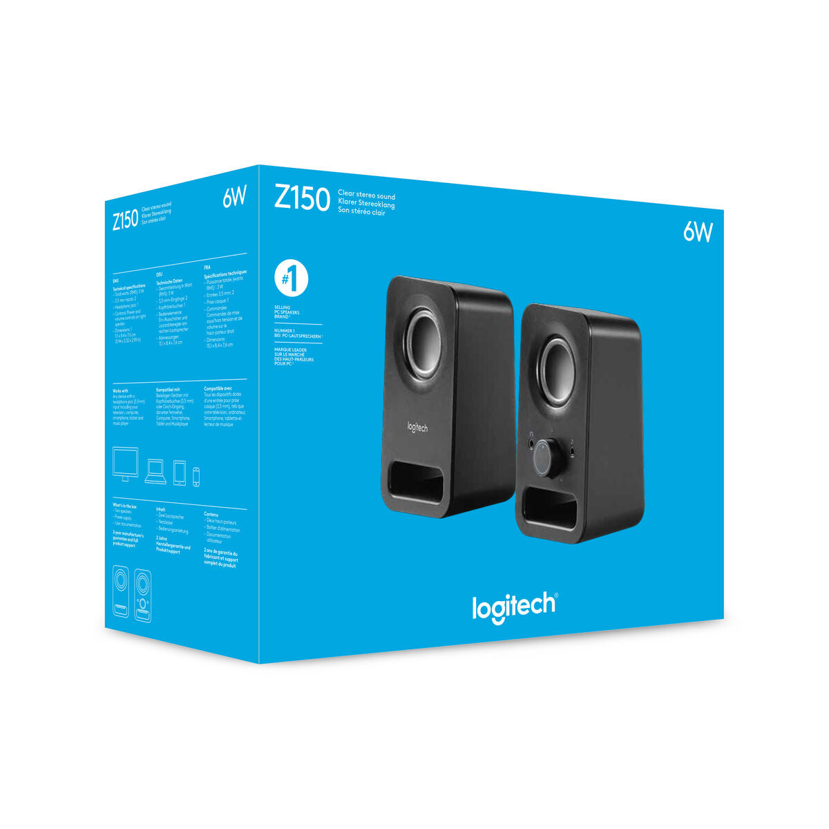 Logitech Pc Speakers Logitech Z150 Black 3 W 6 W