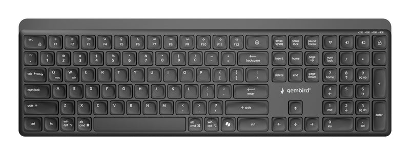 Gembird Dual-mode Pro-business Slim Wireless Keyboard 2.4G + Bt Us Layout