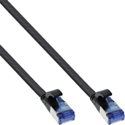 Inline Network Cable Flat , U/FTP, CAT.6A, Tpe Libre Halógenos, Black 0,25M — image 1