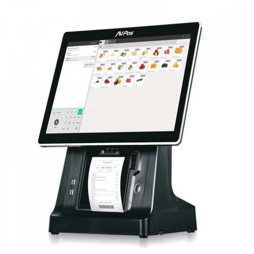 Avpos Tpv K6000 15 Touchscreen - Printer Integrada - I5 - 8GB Memory - SSD 128GB - VGA And HDMI - Black — image 1