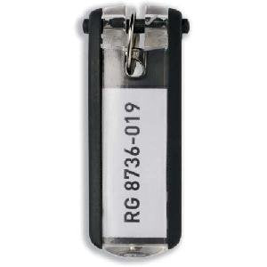 Durable Keyring Key Clip 6 Units Black