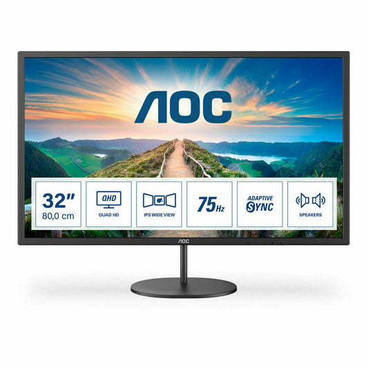 Aoc Monitor Aoc Q32V4 32" 2K Lcd Ips 75 Hz