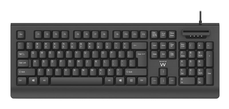 Ewent Keyboard With USB Cable - Disposicion Portuguesa QWERTY Pt - Cable 1.5M - Plug And Play - Black