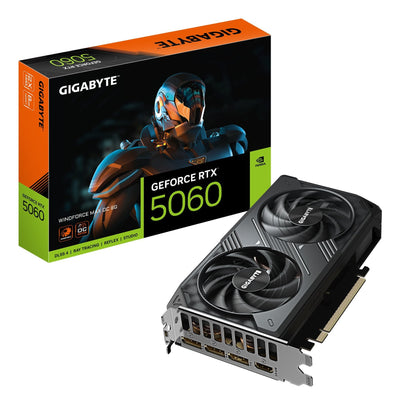 Gigabyte Graphics Card GeForce Rtx 5060 Windforce Max. Oc 8GB GV-N5060WF2MAX OC-8GD — image 1