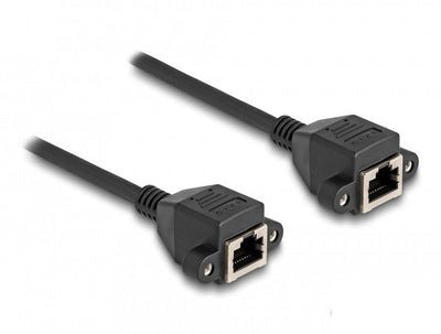 Delock 80200 Cable Extensión RJ50 Female a Female S/FTP 2M Black — image 1