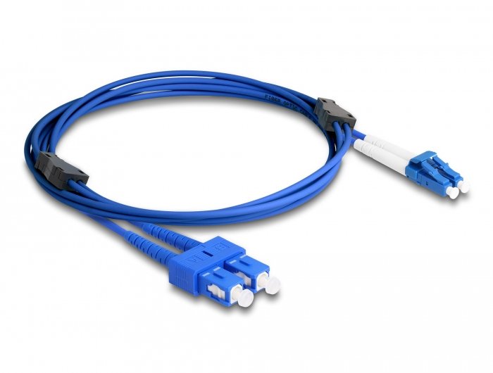 Delock Lwl Cable With Armadura Metálica Lc Duplex a Sc Duplex Singlemode OS2 2M