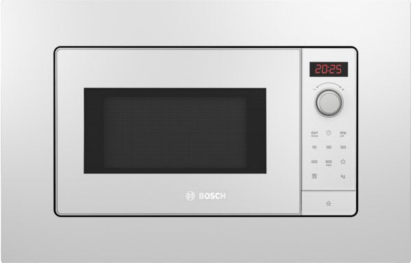 Bosch Microwave BFL623MW3, Recessed 800W, 20L, White