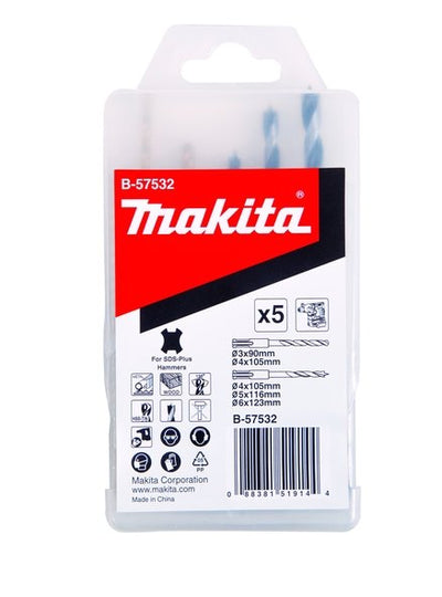 Makita Sds + Set Of Taladros Wood / Metal 5 Pieces — image 1