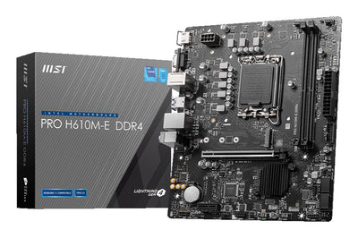 MSI Motherboard 1700 Pro H610M- And DDR4 M-atx 2XDDR4 4XSATA6 1x USB 2x USB 2.0 — image 1