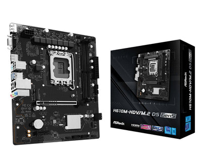 Asrock H610M-HDV/M.2 D5 GEN5 S1700 MATX Intel H610 2XDDR5 Retail — image 1