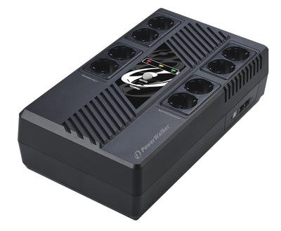UPS Powerwalker UPS Line-interactive 600VA Ms 8X Schuko RJ45 In/Out USB Hid USB Charger — image 1