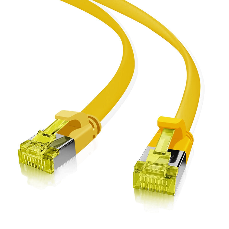 Helos Ultra Flaches Patchkabel U/FTP CAT.6A Yellow 10,0M