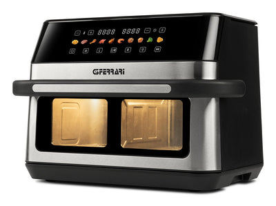 G3 Ferrari Fryer G10223 Double 12 L Independiente 2200W Fryer Air Caliente Black Steel Inoxidable — image 1