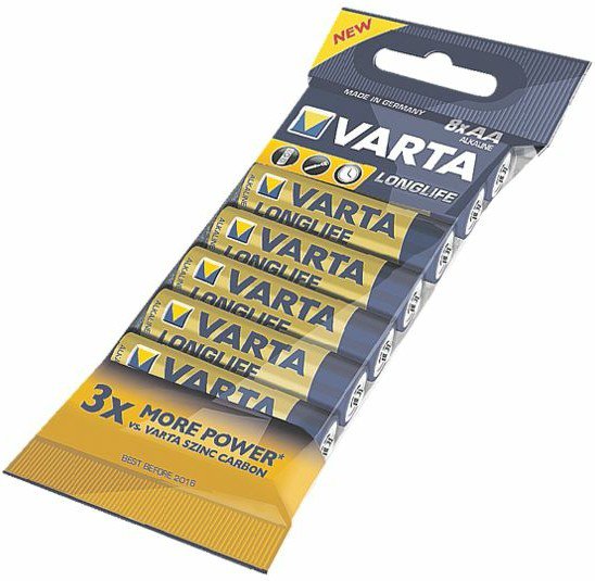 Varta Batteries Alcalinas LR3 Aaa Longlife 8 Pcs.