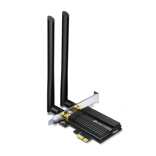 TP-Link Archer TX50E, Wireless Pci Express, WLAN / Bluetooth, Wi-Fi 6 (802.11AX), 2402 Mbit/S, Black Metálico — image 1