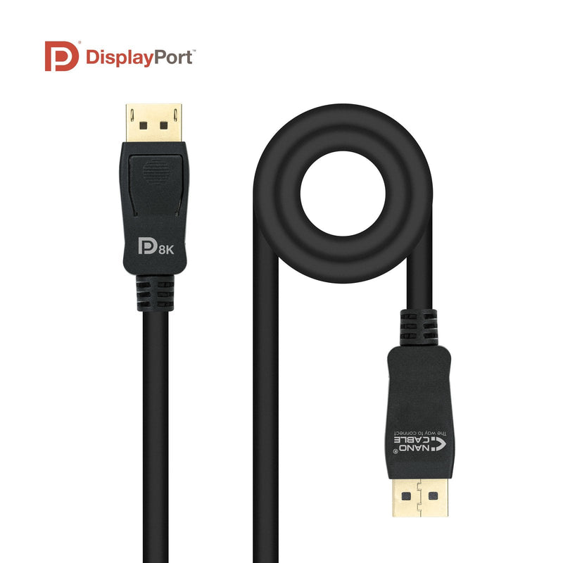 Nanocable Cable DisplayPort 1.4 Certif. VESA DP/M-dp/M 1.5M - Black