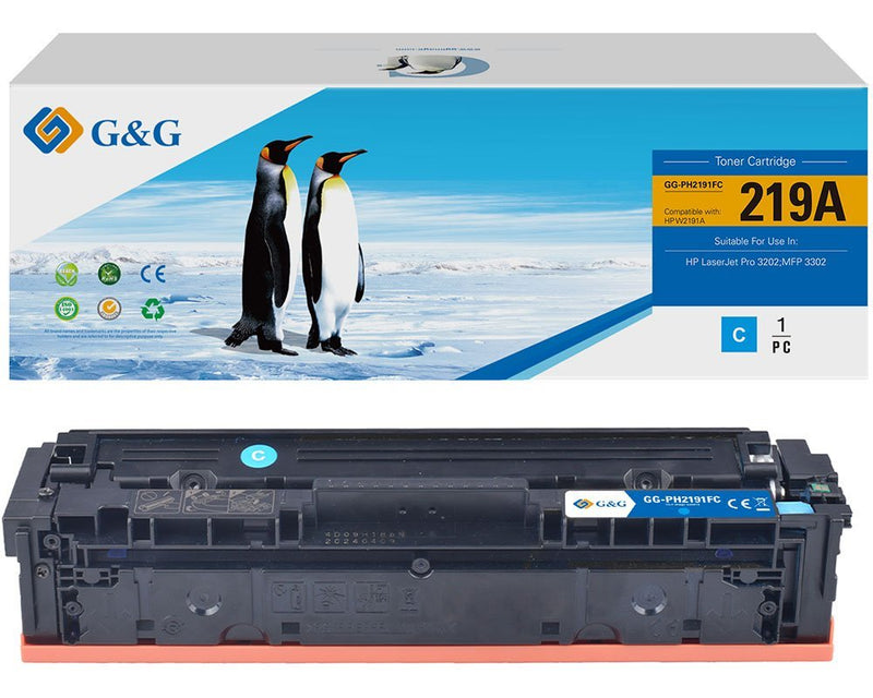 G&g Toner Compatible With HP 219A Cyan