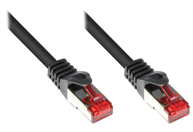 Goodconnections Network Cable With Protector Pestaña, CAT.6, S FTP, Pimf, Pvc, 250MHZ, Black 15M,