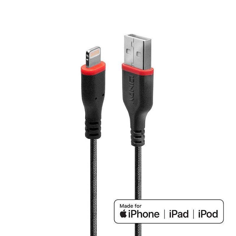 Lindy 31291 Cable Connector Lightning 1M Black