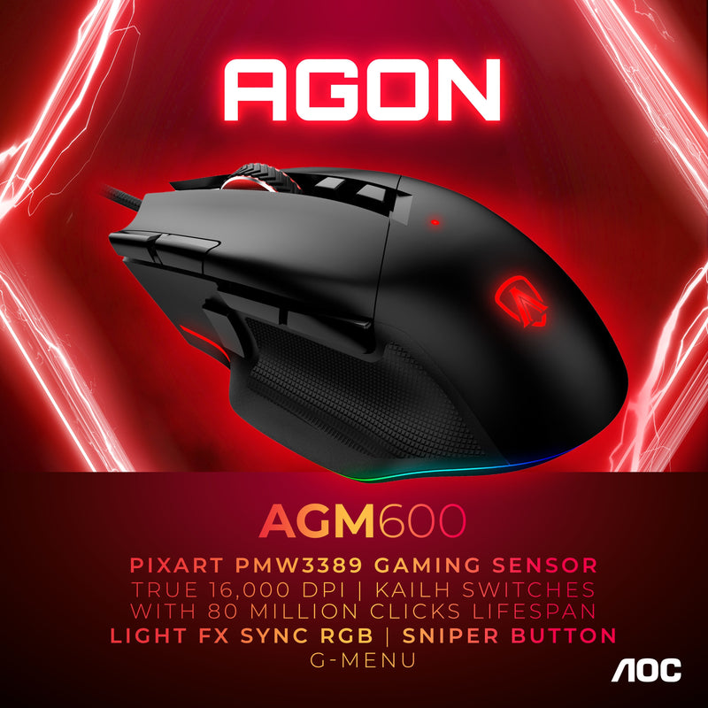 AOC Mouse Gaming AGM600 Wired