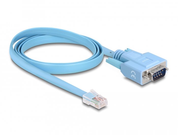 Delock Adapter RS-232 DB9 Connector Male a 1 X Serie RS-232 RJ45