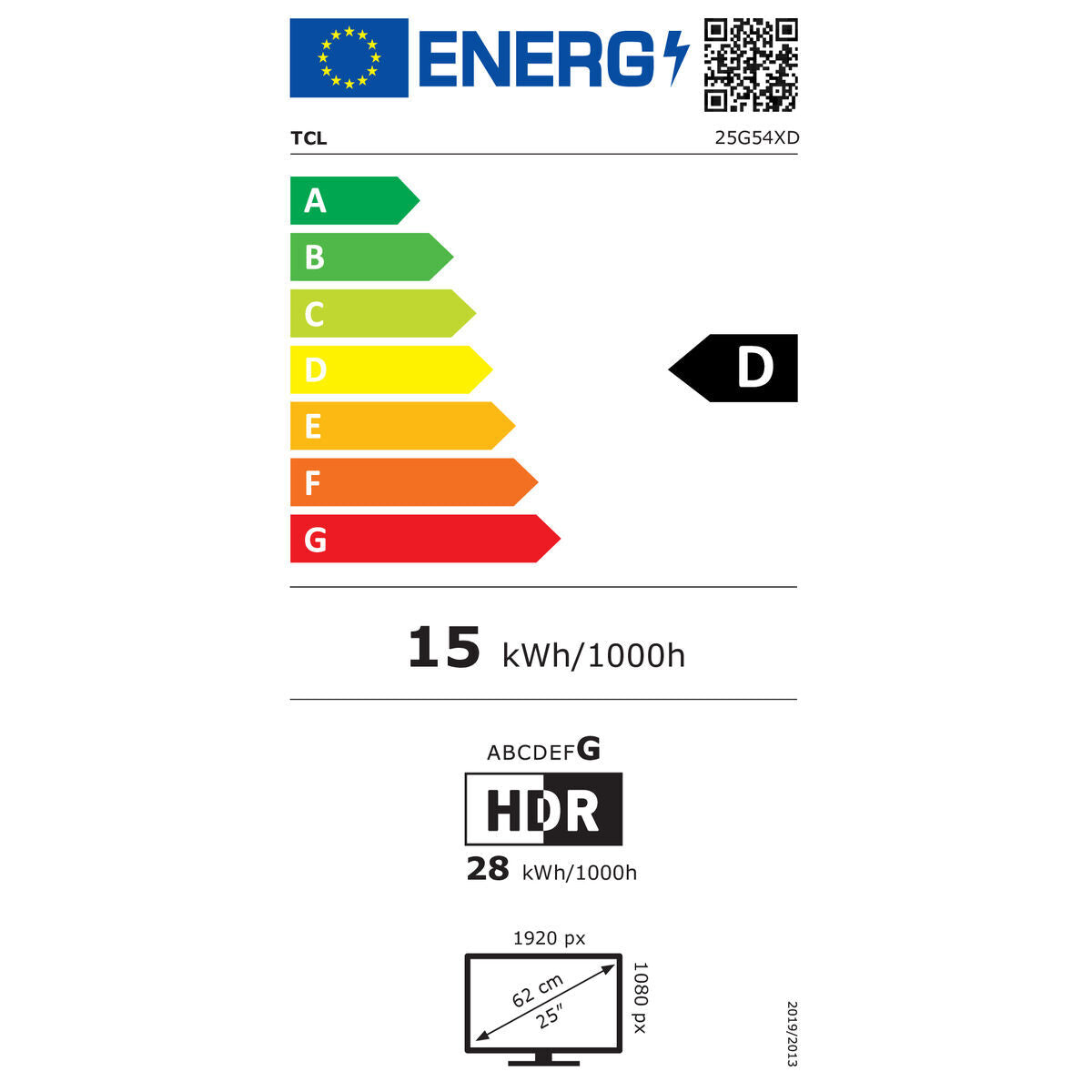 Tcl Monitor Tcl 25G54 25" Full Hd